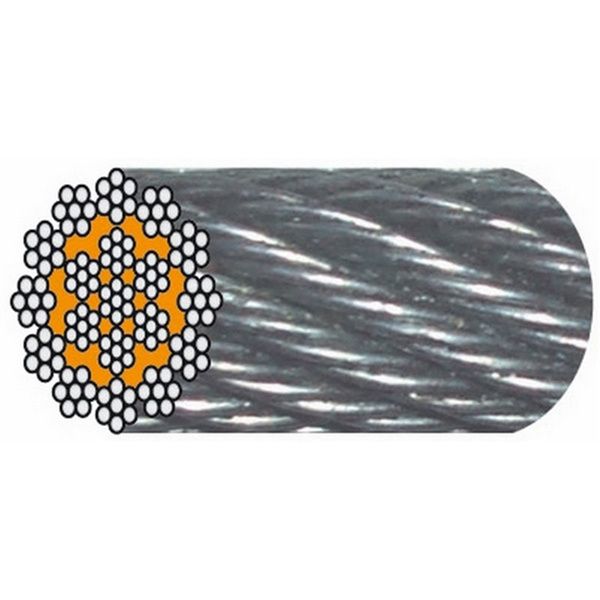Câble acier galvanisé levage GODET - Ø câble: 11 mm - Construction: 6 x 19  AT - Charge de