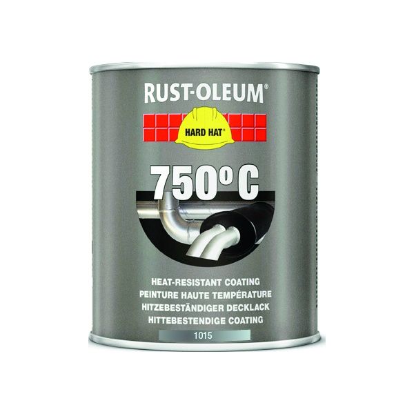 Peinture HARD HAT haute température 750°C - aluminium - 750 mL -  rust2doleum