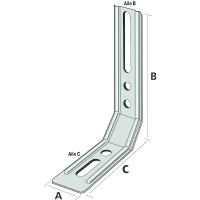 SIMPSON STRONG-TIE - Équerre de fixation de fenêtre enpc à pan coupé nervurée - dimensions (l1 x l2) : 65 x 70 mm - largeur : 30 mm - Épaisseur : 1,5 mm | PROLIANS