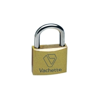 VACHETTE - Cadenas à clé ajax 1322 s'entrouvrant laiton - largeur du coffre : 40 mm - hauteur de l'anse : 40 mm | PROLIANS