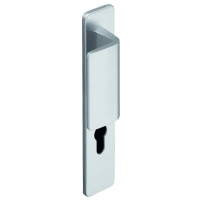 VACHETTE - Ensemble porte rivierap536 sur grande plaque (entraxe 195 mm) - fonction : clé i - Épaisseur de porte : 40 mm - section du carré : 70 mm - entraxe : 70 mm - argent | PROLIANS
