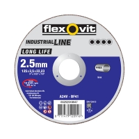 FLEXOVIT - Meule à tronçonner industrial line long life - Ø 125 mm - Épaisseur 2 mm | PROLIANS