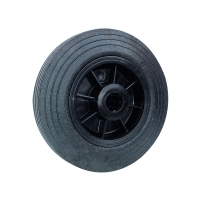 GUITEL - Roue de manutention manutal noir - 250 kg - caoutchouc plein - 250 x 50 mm alésage : 25mm longueur de moyeu : 60mm | PROLIANS