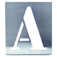 WILMART - Alphabet pochoir écriture capitale aluminium hauteur 25mm | PROLIANS