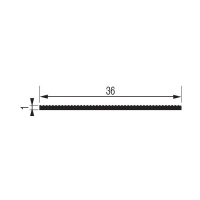 DINAC - Bande pour nez de marche r12 - coloris : gris anthracite - longueur : 3,05 m - largeur : 36 mm | PROLIANS