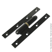 FAURE ET FILS - Paumelle picarde epoxy noir ral 9005 - hauteur totale : 190 mm - largeur totale : 70 mm - sens : droite -bc | PROLIANS