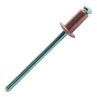SCELL-IT - Rivet aveugle tête plate cuivre ccd - diamètre de la tige : 4 mm - longueur du rivet : 12 mm | PROLIANS