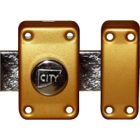 ISEO - Verrou de sûreté city25 à pêne rallongé cylindre rond - 45 mm - bronze | PROLIANS