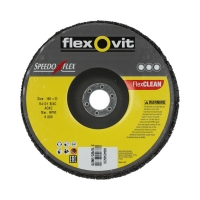 FLEXOVIT - Disque abrasif appliqué rapid strip flexclean - Ø 180 mm - grain 2 (gros) | PROLIANS