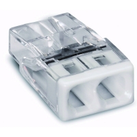 WAGO - Bornes pour boîtes de dérivation compact - 2 x 0,5-2,5 mm² - transparent / blanc | PROLIANS