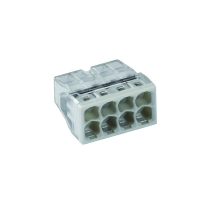 WAGO - Bornes pour boîtes de dérivation compact - 8 x 0,5-2,5 mm² - transparent / gris | PROLIANS
