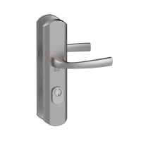 VACHETTE - Ensemble palière & de sécurité muze 4075/6330 sur grande plaque (entraxe 195 mm) - fonction : clé i - Épaisseur de porte : 40 mm - section du carré : 70 mm - entraxe : 70 mm | PROLIANS