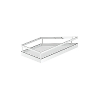 HAFELE - Tablette pour meuble de cuisine 545.60 - 228 x 88 x 470 mm classic - fil chromé,fond blanc - 45 degré - gauche | PROLIANS