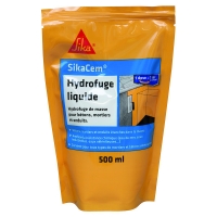 SIKA - Hydrofuge liquide pour béton et mortier sikacem - 500 ml - blanc | PROLIANS