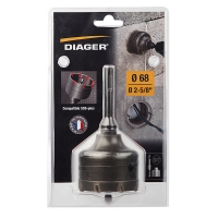 DIAGER - Kit trépan carbure sds-plus + adaptateur 40mm ref.326c | PROLIANS