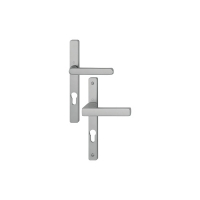 HOPPE - Ensemble béquille toulon f9 sur plaque étroite (entraxe 195 mm) – 58/67 mm – clé i - aluminium | PROLIANS