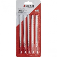 ERKO - Carte de 5 lames de scie sauteuse pour bois très durs - bois cloutés ou avec des vis - cornières aciers 130mm | PROLIANS