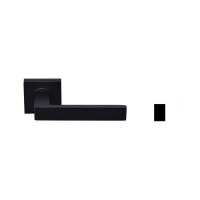 INOX IMPORT SYSTEM - Ensemble sur rosace carrée colette 898 avec béquille - 40/55 mm - bec de cane - noir mat | PROLIANS