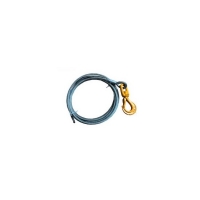 HUCHEZ TREUILS - Câble avec crochet pour treuil - diamètre de câble : 7 mm - charge de rupture du câble : 3750 kg - longueur du câble : 15 m | PROLIANS