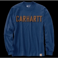 CARHARTT - Tee-shirt bleu logo dark cobalt - xl | PROLIANS