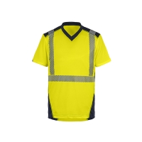 T2S - T-shirt haute visibilité bali jaune/marine - m | PROLIANS