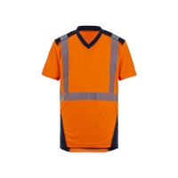 T2S - T-shirt haute visibilité bali orange/marine - 3xl | PROLIANS