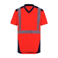 T2S - T-shirt haute visibilité bali rouge/marine - 2xl | PROLIANS