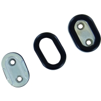 BILCOCQ - Support d'extrémité pour tube ovale - noir - 30 x 15 mm | PROLIANS