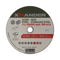 XHANDER - Meule à tronçonner plat acier/inox - Ø 230 mm - Épaisseur 2 | PROLIANS