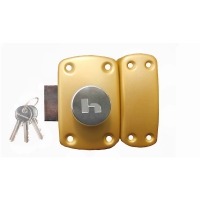 XHANDER - Verrou de sûreté à bouton - 35 mm - laqué bronze | PROLIANS