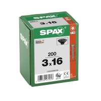 SPAX - Vis bois ferrures filetage total tête fraisée torx® t-star plus pointe s zingué noir 3 x 16 mm | PROLIANS