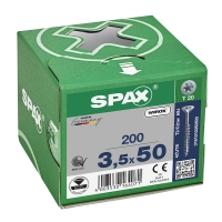 SPAX - Vis bois spax filetage partiel tête fraisée torx® t-star plus pointe 4cut zingué wirox 3,5 x 50 mm | PROLIANS