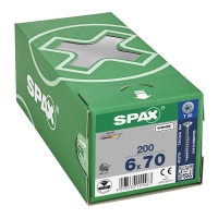 SPAX - Vis bois filetage partiel tête fraisée torx® t-star plus pointe 4cut zingué wirox 6 x 70 mm | PROLIANS