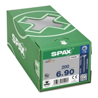 SPAX - Vis bois filetage partiel tête fraisée torx® t-star plus pointe 4cut zingué wirox 6 x 90 mm | PROLIANS
