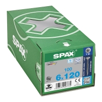 SPAX - Vis bois filetage partiel tête fraisée torx® t-star plus pointe 4cut inox a2 - 6 x 120 mm | PROLIANS