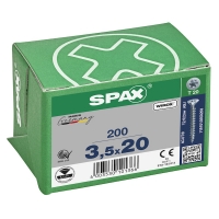 SPAX - Vis bois filetage total tête fraisée torx® t-star plus pointe 4cut zingué wirox 3,5 x 20 mm | PROLIANS