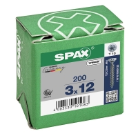 SPAX - Vis bois filetage total tête fraisée torx® t-star plus pointe 4cut zingué wirox 3 x 12 mm | PROLIANS