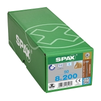 SPAX - Vis charpente bois filetage partiel tête cylindrique torx® t-star plus t40 pointe 4cut inox a2 - 8 x 200 mm | PROLIANS