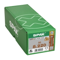 SPAX - Vis charpente bois filetage partiel tête cylindrique torx® t-star plus pointe 4cut zingué wirox 8 x 220 mm | PROLIANS