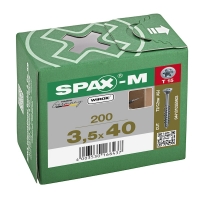 SPAX - Vis mdf mélaminé spax m filetage partiel tête fraisée torx® t-star plus pointe cut zingué wirox 3,5 x 40 mm | PROLIANS