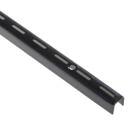 XHANDER - Crémaillère perforée simple perforation acier - coloris : noir - hauteur : 96 cm - pas : 32 mm | PROLIANS