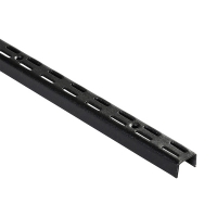XHANDER - Crémaillère perforée double perforation acier - coloris : noir - hauteur : 240 cm - pas : 32 mm | PROLIANS