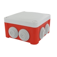 BLM DISTRIBUTION - Boîte de dérivation étanche optibox 960° rouge 1/4 de tour - 100 x 100 x 55 mm - rouge et gris | PROLIANS