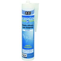 GEB - Mastic silicone sanitaire gebsicone w - 310 ml - blanc | PROLIANS
