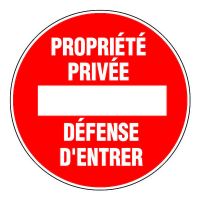 novap - Panneau de signalisation propriété privée défense d'entrer - 300 mm | PROLIANS