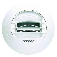 ATLANTIC - Bouche d'extraction vmc bhc à piles - diamètre : 125 mm - débit : 10-45 m³/h - blanc | PROLIANS
