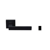 INOX IMPORT SYSTEM - Ensemble sur rosace rectangle colette 898 avec béquille - 40/55 mm - bec de cane - noir mat | PROLIANS