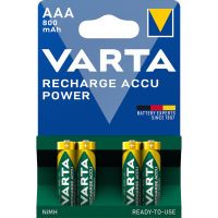 VARTA - Pile rechargeable aaa recharge accu power - type de pile : lr3/aaa - tension : 1,2 v - nombre de piles : 4 - type de conditionnement : blister | PROLIANS