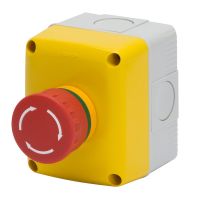 GEWISS - Boîtier bouton coup de poing d'arrêt d'urgence  no+nf 27 combi - 1 poste - ip66 | PROLIANS