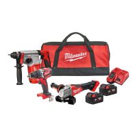 MILWAUKEE - Lot d’outils électroportatifs - 3 machines 18v + 2 batteries b5 + chargeur - sac | PROLIANS